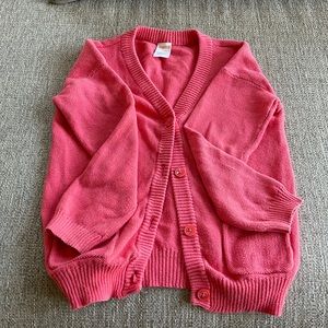 Girls Coral Gymboree sweater side 5-6